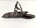 Teil einer Steinschlosspistole. Ohne Bezeichnung, Gesamtlänge  16,5cm