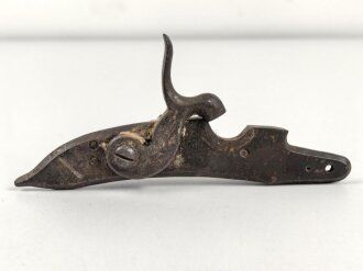 Teil einer Steinschlosspistole. Ohne Bezeichnung, Gesamtlänge  15,7cm