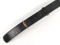 Deutsche Reichsbahn, Feldbinde für Führer. Aluminiumschloss von Assmann, die schwarze Feldbinde aus Ersatzmaterial, Gesamtlänge 111cm