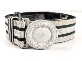 Paradefeldbinde Privatforst III.Reich, getragenes Stück, leicht defekt,  Gesamtlänge 114cm