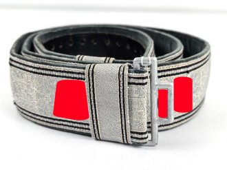 Polizei III.Reich, Feldbinde für Führer. Im silbergespinst eingewebte SS Runen, Gesamtlänge 123cm