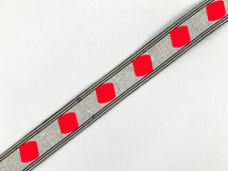Polizei III.Reich, Feldbinde für Führer. Im silbergespinst eingewebte SS Runen, Gesamtlänge 123cm