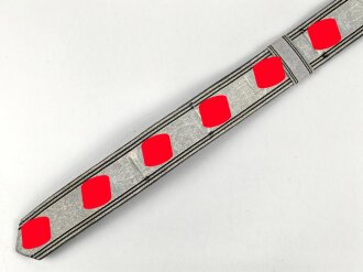 Polizei III.Reich, Feldbinde für Führer. Im silbergespinst eingewebte SS Runen, Gesamtlänge 123cm
