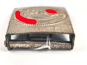 Koppelschloss für Angehörige der Hitlerjugend. Eisen, Doppelhersteller Assmann RZM M4/ 39. Ungereinigtes Stück