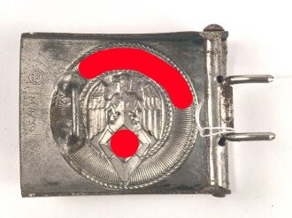 Koppelschloss für Angehörige der Hitlerjugend. Eisen, Doppelhersteller Assmann RZM M4/ 39. Ungereinigtes Stück