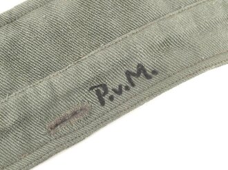 Kragen zum Anknöpfen für ein Wehrmachtshemd. Gemessen vom jeweils äusseren Ende Knopfloch 39,5cm