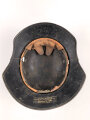 Stahlhelm Luftschutz , Originallack und Abzeichen, Innenfutter defekt