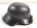Stahlhelm Luftschutz , Originallack. Abzeichen und Beschriftung im Nacken sauber entfernt.