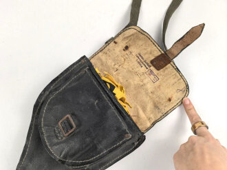 Satz Gaswarnfähnchen Wehrmacht. 15 Fähnchen in Hülle aus Ersatzmaterial , ungereinigt