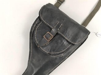 Satz Gaswarnfähnchen Wehrmacht. 15 Fähnchen in Hülle aus Ersatzmaterial , ungereinigt