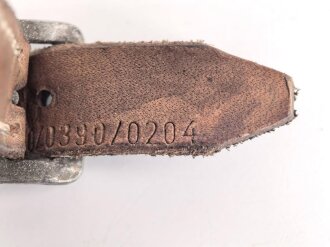 Stahlhelm Kinnriemen Wehrmacht, neuzeitliche Fertigung. Ungereinigt