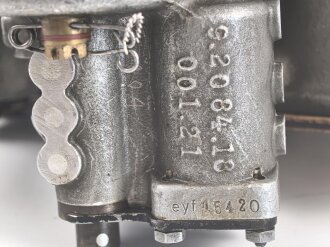 Luftwaffe, Vergaser "Hobson" HS 410 für Argus AS410 Flugmotor. Sehr guter Gesamtzustand, in der zugehörigen Transportkiste. Funktion nicht geprügt