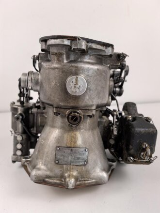 Luftwaffe, Vergaser "Hobson" HS 410 für Argus AS410 Flugmotor. Sehr guter Gesamtzustand, in der zugehörigen Transportkiste. Funktion nicht geprügt