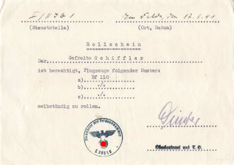 Nachtjagd Geschwader 4 der Luftwaffe, Gruppe Verleihungsurkunden und Ausweise