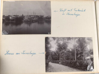 S.M.S. Leipzig, Fotos eines Besatzungsmitglieds. Insgesamt 66 Fotos, meist im Format 9 x 12 - 12 x 17cm.