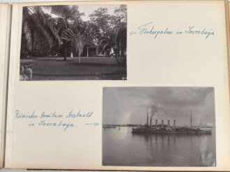 S.M.S. Leipzig, Fotos eines Besatzungsmitglieds. Insgesamt 66 Fotos, meist im Format 9 x 12 - 12 x 17cm.
