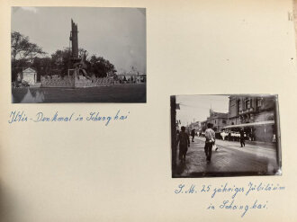 S.M.S. Leipzig, Fotos eines Besatzungsmitglieds. Insgesamt 66 Fotos, meist im Format 9 x 12 - 12 x 17cm.