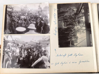 S.M.S. Leipzig, Fotos eines Besatzungsmitglieds. Insgesamt 66 Fotos, meist im Format 9 x 12 - 12 x 17cm.