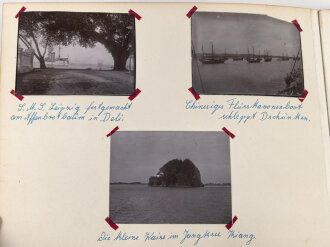 S.M.S. Leipzig, Fotos eines Besatzungsmitglieds. Insgesamt 66 Fotos, meist im Format 9 x 12 - 12 x 17cm.