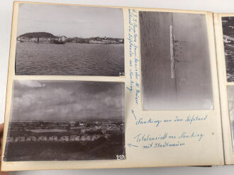 S.M.S. Leipzig, Fotos eines Besatzungsmitglieds. Insgesamt 66 Fotos, meist im Format 9 x 12 - 12 x 17cm.