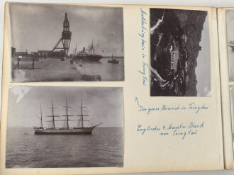 S.M.S. Leipzig, Fotos eines Besatzungsmitglieds. Insgesamt 66 Fotos, meist im Format 9 x 12 - 12 x 17cm.