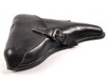 1.Weltkrieg,  Koffertasche zur Pistole P08. Dunkelbraunes Leder, die Stempelung im Deckel entfernt