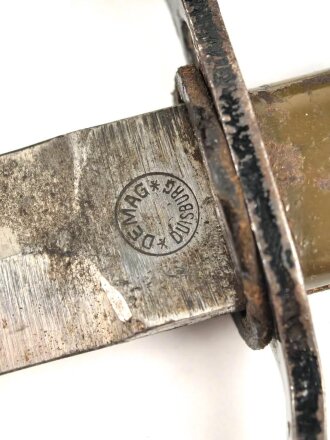 1.Weltkrieg, Grabendolch " DEMAG Duisburg" Originallack, ungereinigt