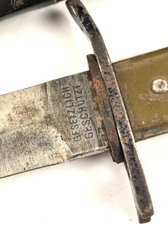 1.Weltkrieg, Grabendolch " DEMAG Duisburg" Originallack, ungereinigt