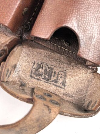 1. Weltkrieg, Paar Patronentasche für Berittene, getragene Stücke, datiert 1914, Kammerstücke Ulanen Regiment 7