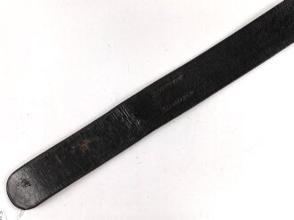 Koppelriemen für Angehörige von Parteiverbänden. Geschwärztes Leder, Gesamtlänge 96cm