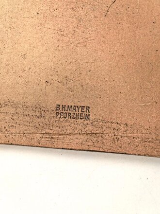 Hitlerjugend, nicht tragbare Siegerplakette " Bann und Untergau Meisterschaften Gebiet Baden 1940" Guter Zustand, im Etui