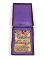 Hitlerjugend, nicht tragbare Siegerplakette " Bann und Untergau Meisterschaften Gebiet Baden 1940" Guter Zustand, im Etui