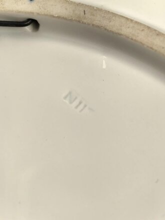 Infanterie Regiment 11 Leipzig, Erinnerungsteller aus Porzellan, anufaktur Meissen. Unbeschädigtes Stück