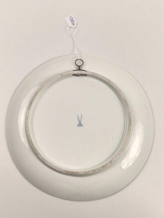 Infanterie Regiment 11 Leipzig, Erinnerungsteller aus Porzellan, anufaktur Meissen. Unbeschädigtes Stück