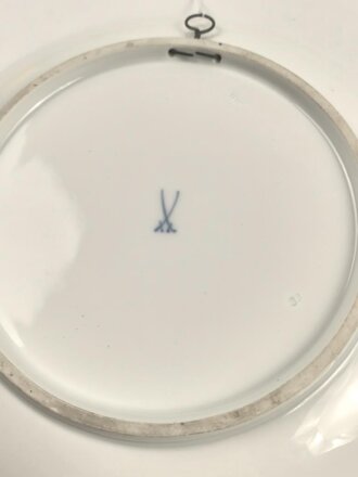 Infanterie Regiment 11 Leipzig, Erinnerungsteller aus Porzellan, anufaktur Meissen. Unbeschädigtes Stück