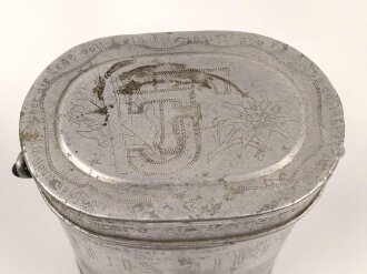 1. Weltkrieg, selbstgebautes Kochgeschirr, wohl eines Kriegsgefangenen