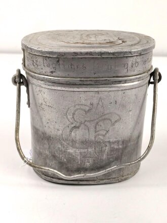 1. Weltkrieg, selbstgebautes Kochgeschirr, wohl eines Kriegsgefangenen