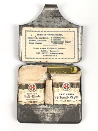 " Taschen Apotheke Pharmacia" 7 x 8cm, " Seiner werten Kungschaft gewidmet, Schiller Apotheke Ludwigsburg"