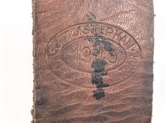 Lederaufschub für den Trageriemen der Gasmaske Wehrmacht, datiert 1940