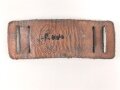 Lederaufschub für den Trageriemen der Gasmaske Wehrmacht, datiert 1940
