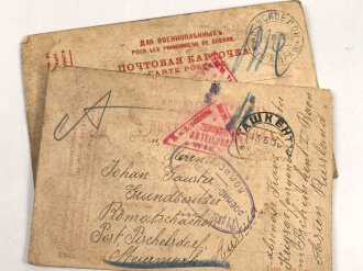 1.Weltkrieg, 2 Kriegsgefangenen Karten aus Russland,...