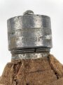 1.Weltkrieg, Feldflasche Modell 1910. Ungewöhnliche Ausführung, Schraubdeckel sitzt fest, Riemen abgerissen