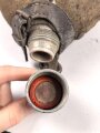 1.Weltkrieg, Feldflasche Modell 1910. Ungereinigter Fundzustand, Leder trocken