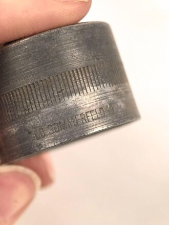 1.Weltkrieg, Feldflasche Modell 1910. Getragenes Stück, datiert 1914, defekt