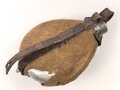 1.Weltkrieg, Feldflasche Modell 1910. Getragenes Stück, datiert 1914, defekt