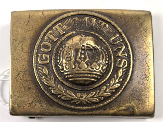 Preussen, Koppelschloss für Mannschaften aus Messing, stark getragen, aufpoliert