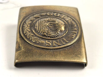 Preussen, Koppelschloss für Mannschaften aus Messing, stark getragen, aufpoliert