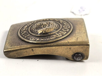 Preussen, Koppelschloss für Mannschaften aus Messing, stark getragen, aufpoliert