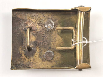 Preussen, Koppelschloss für Mannschaften aus Messing, stark getragen, aufpoliert