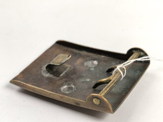 Preussen, Koppelschloss für Mannschaften aus Messing, kleines Medaillion , Eigentumstück